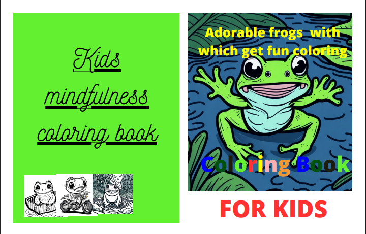 adorable frog coloring book
